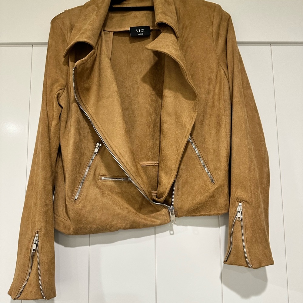 VICI Faux Leather Moto Jacket - SIZE LARGE - Picture 3 of 6